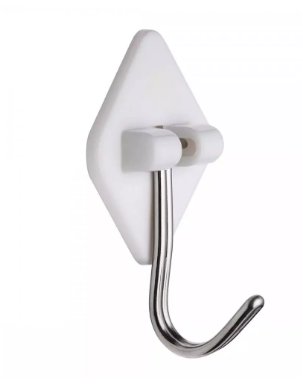 Gancho Branco Adesivo ABS 03KG 5PÇS KALA